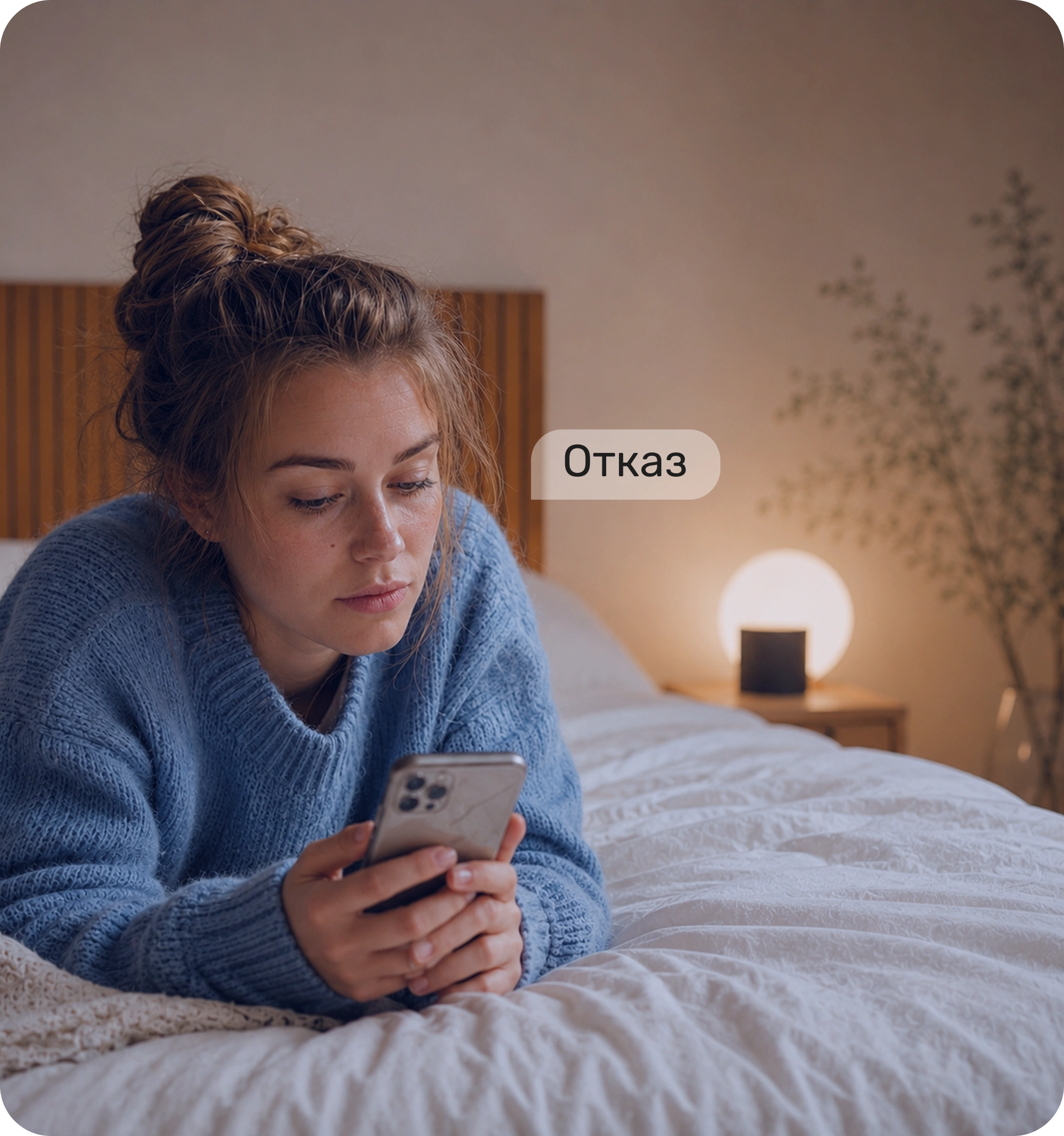 Соискатель просматривает отклики на телефоне